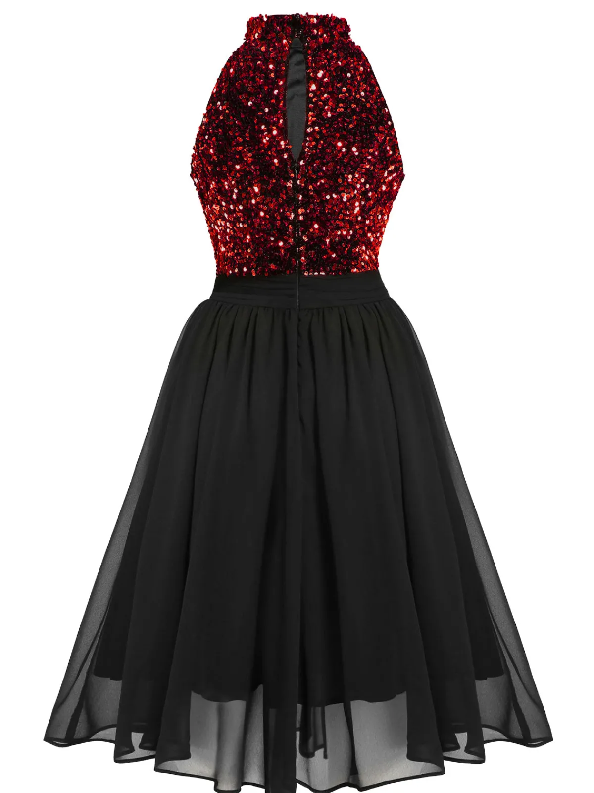 New Retro Stage Green 1950s Gold Glitter Patchwork Dress
