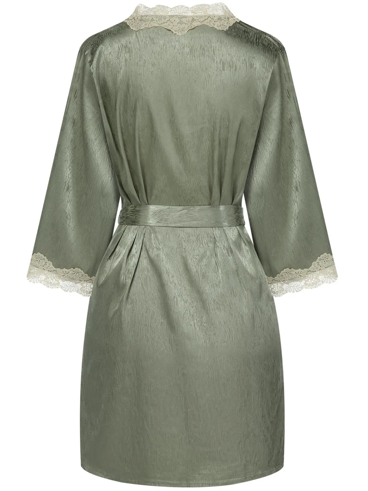 New Retro Stage Green 1950s Guipure Lace Ruffled Hem Robe