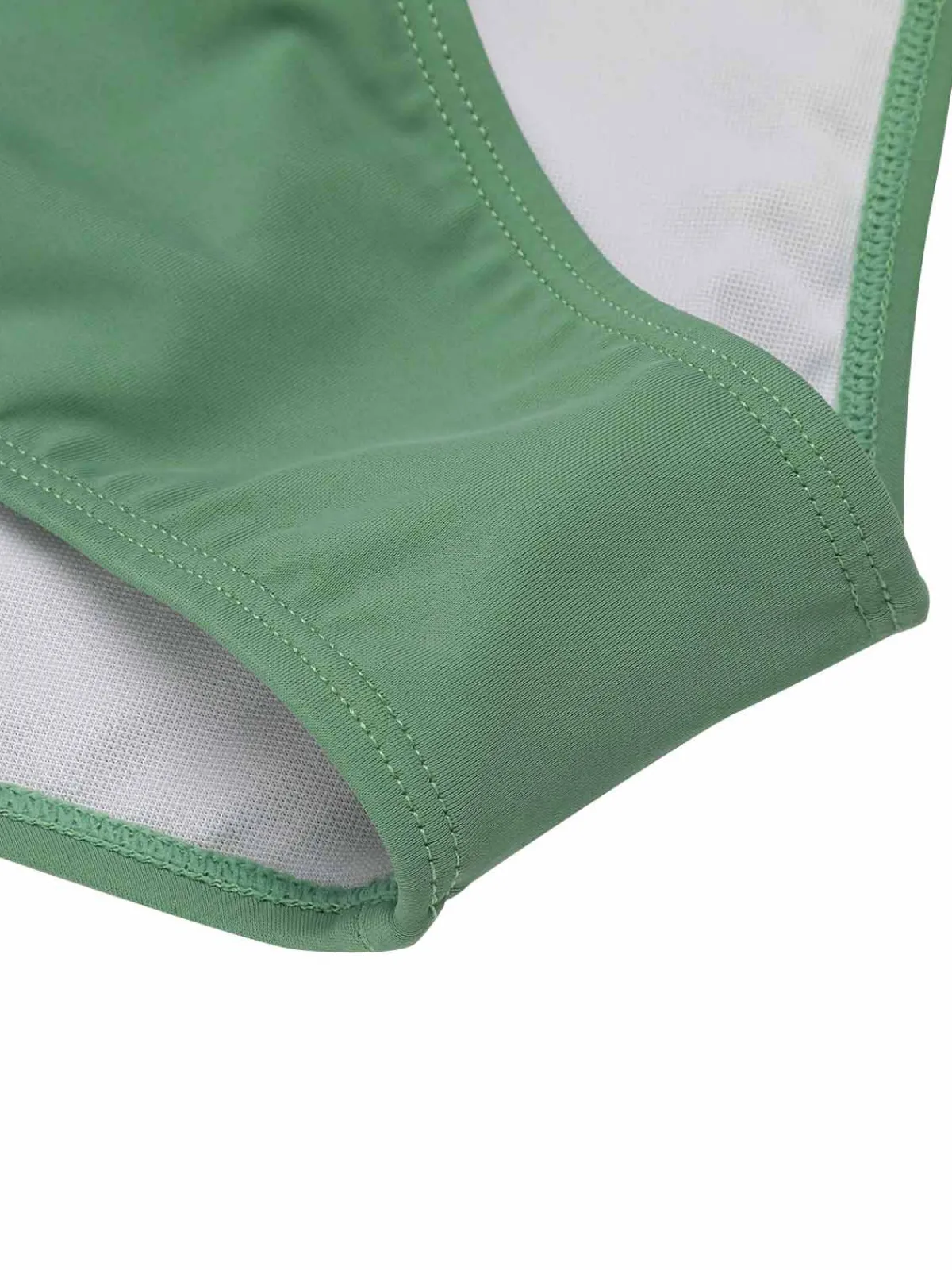 Online Retro Stage 1930s Peony Halter One-Piece Swimsuit Green