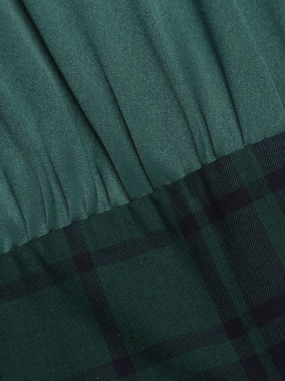 New Retro Stage Green 1930s Plaid Patchwork Puff Jumpsuit