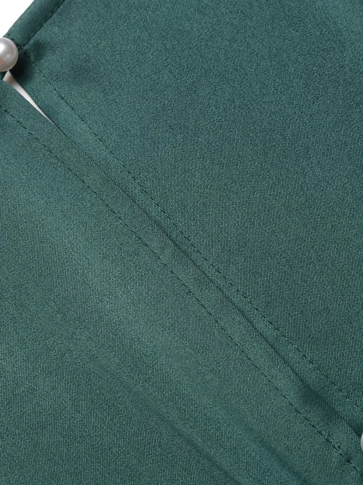 New Retro Stage Green 1930s Plaid Patchwork Puff Jumpsuit