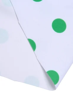 Best Retro Stage Green 1940s Polka Dots Stripes Halter Swimsuit Light Green