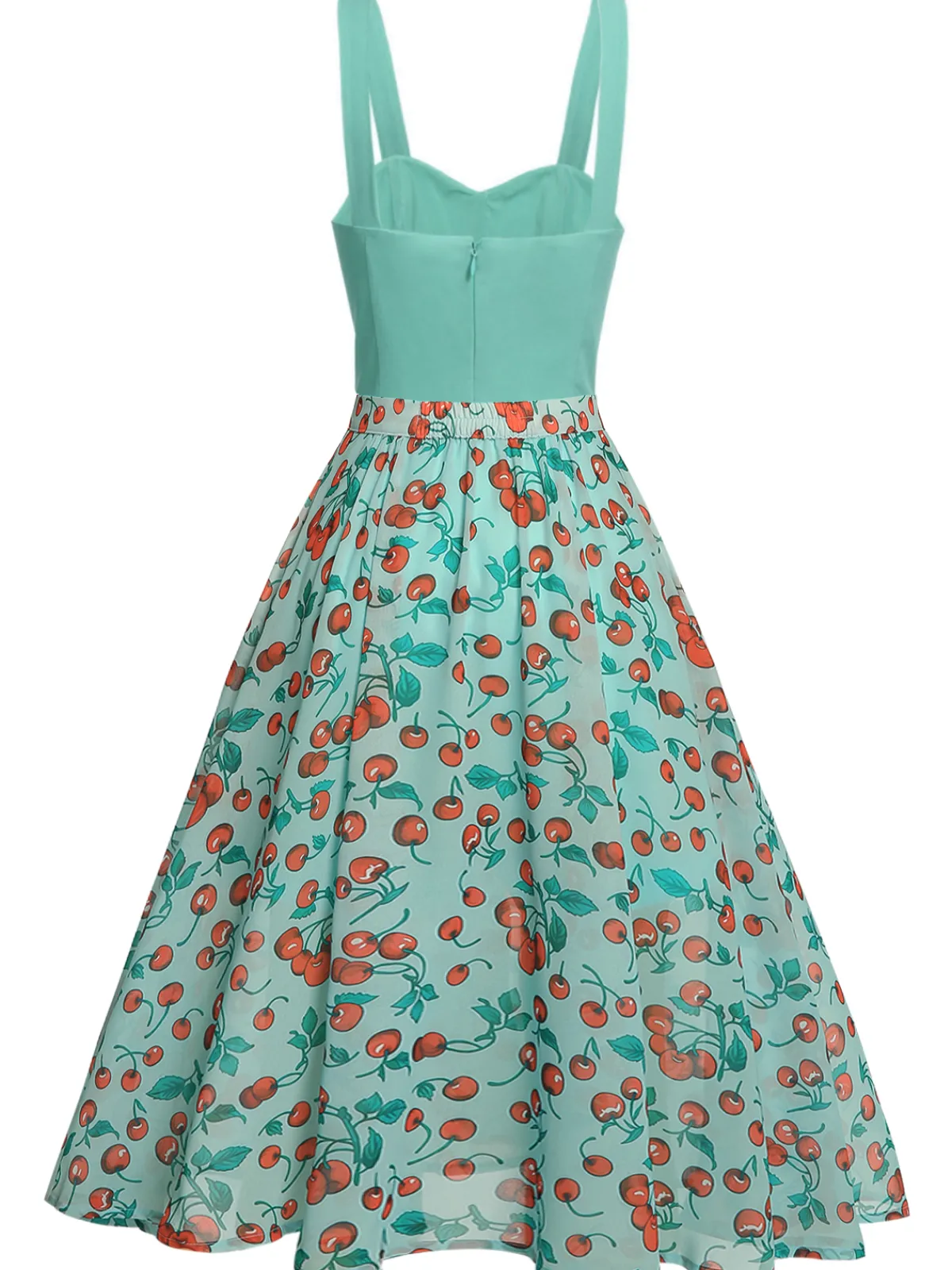 Clearance Retro Stage 1950s Romper & Cherry Skirt Green