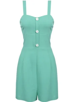 Clearance Retro Stage 1950s Romper & Cherry Skirt Green