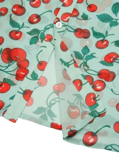 Clearance Retro Stage 1950s Romper & Cherry Skirt Green