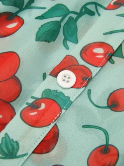 Clearance Retro Stage 1950s Romper & Cherry Skirt Green
