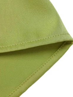 Best Retro Stage 1940s Satin V-Neck Buttons Shirt Green
