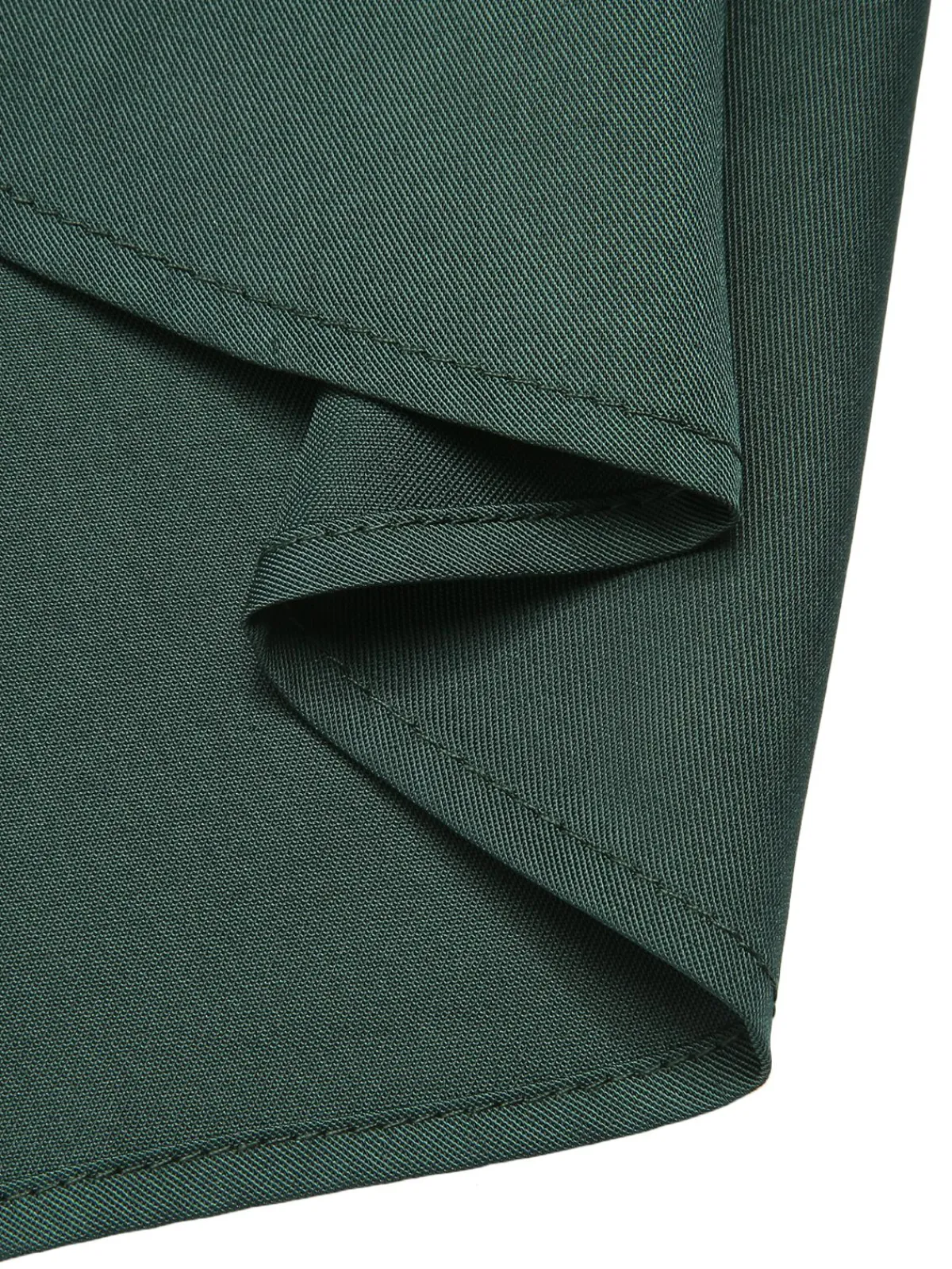Clearance Retro Stage 1950s Solid Bow Square Collar Dress Green