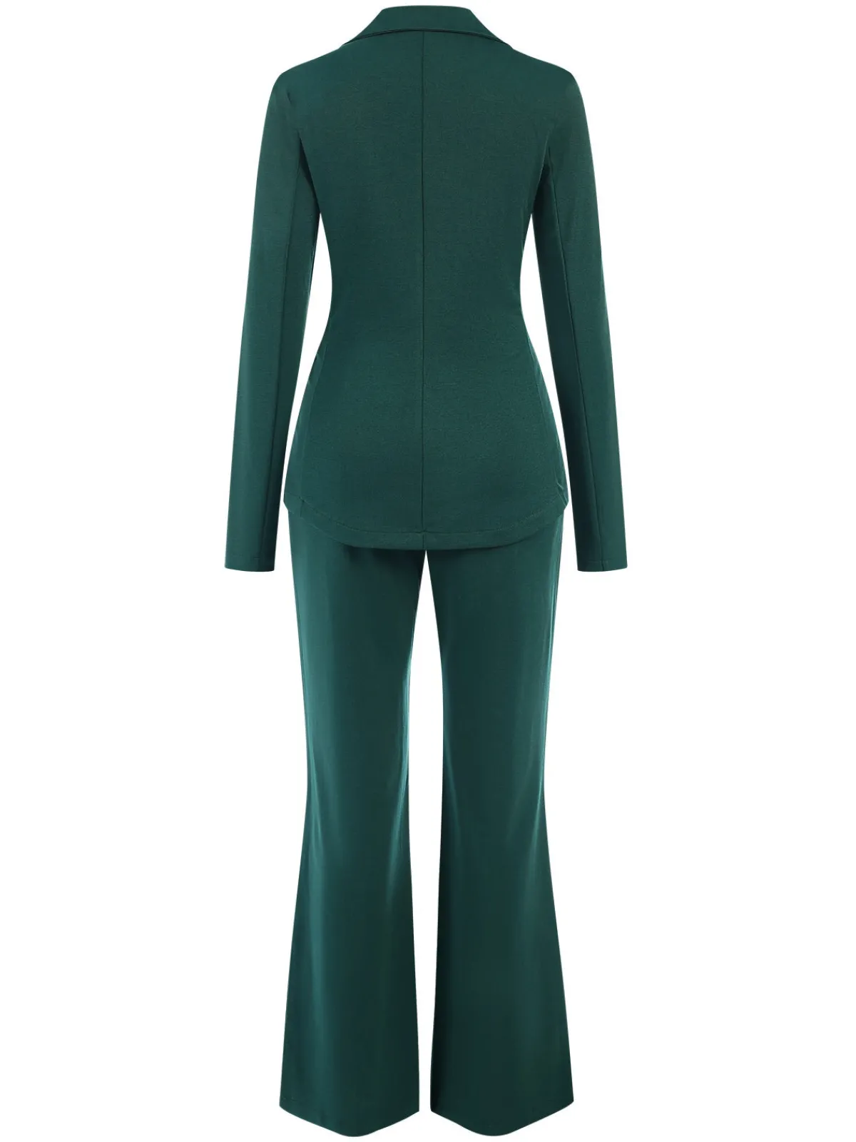 Clearance Retro Stage Green 1940s Solid Lapel One Button Suit Dark Green