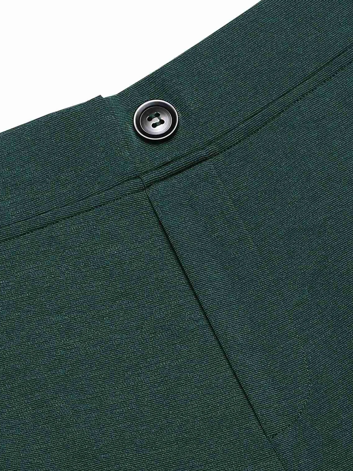 Clearance Retro Stage Green 1940s Solid Lapel One Button Suit Dark Green
