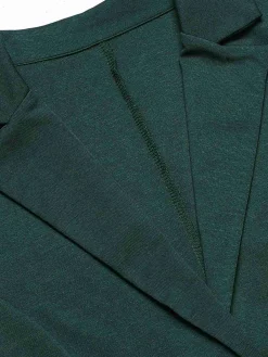 Clearance Retro Stage Green 1940s Solid Lapel One Button Suit Dark Green