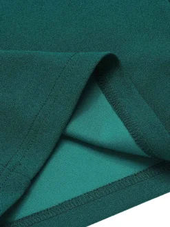 Discount Retro Stage 1930s Solid Sleeveless Lapel Jumpsuit Green