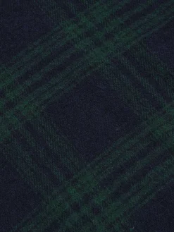 Outlet Retro Stage 1950s Tie Neck Plaids Patchwork Dress Green