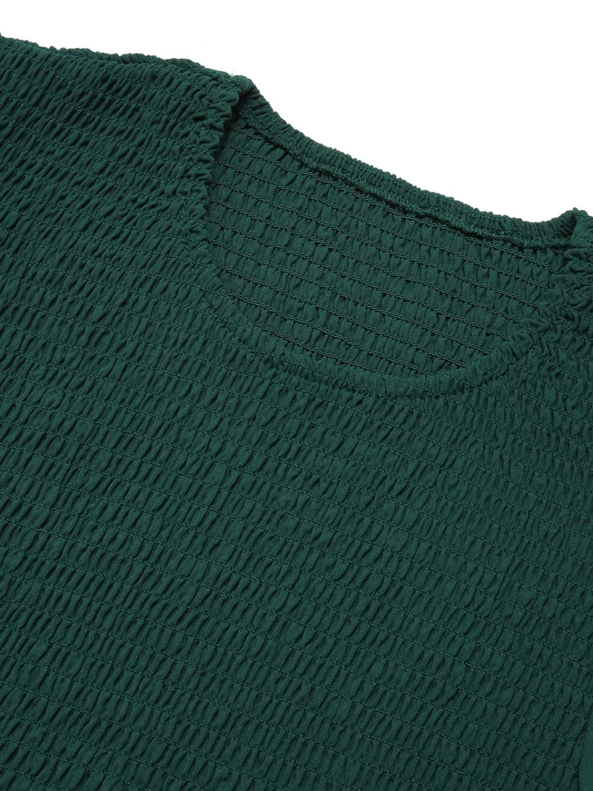 New Retro Stage 1940s Top Elastic Regular Sleeve Dress Green