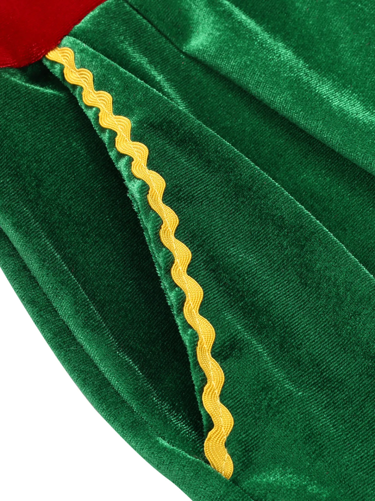 Clearance Retro Stage 1940s Velvet Button-Embellished Jumpsuit Green