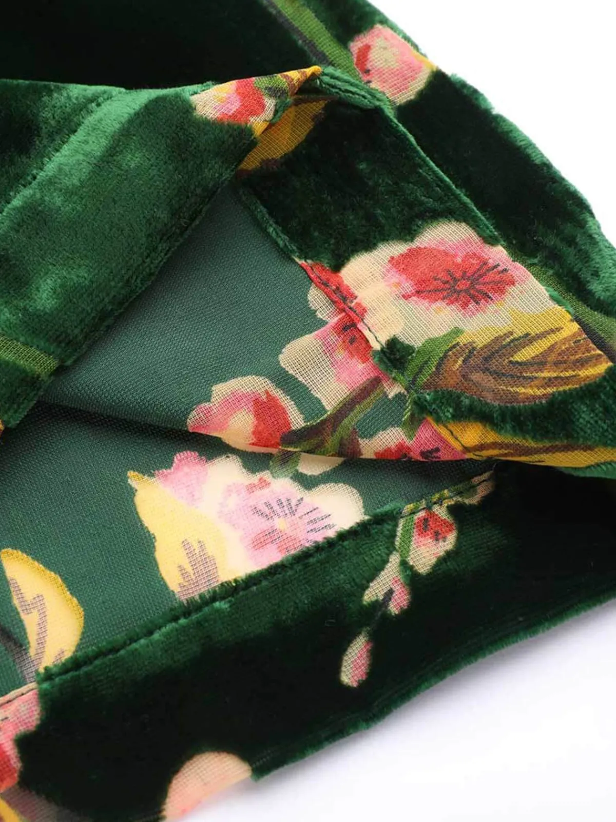 Fashion Retro Stage 1930s Velvet Vintage Jumpsuit Green