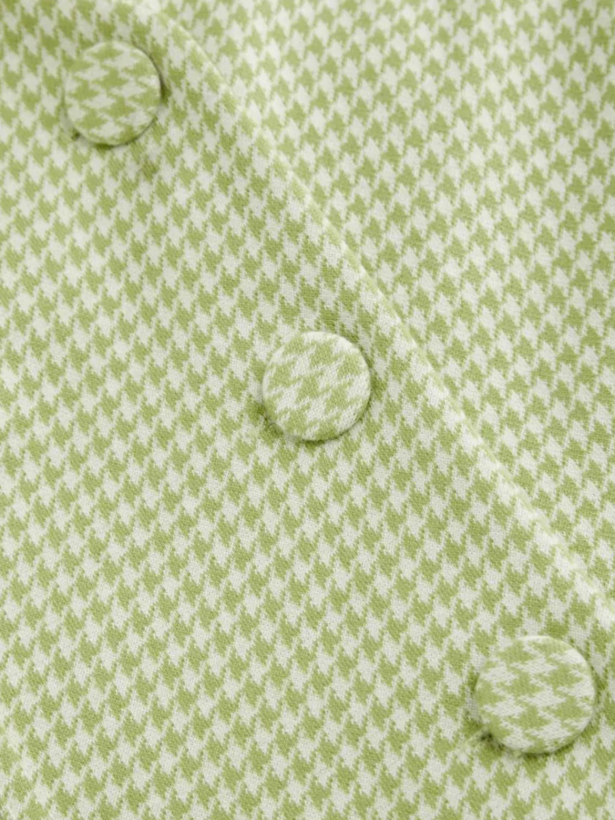 Outlet Retro Stage Green 1960s V-Neck Houndstooth Sleeveless Dress Light Green