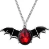Clearance Retro Stage Halloween Bat Blood Drop Pendant Necklace
