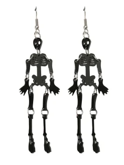 Best Retro Stage Halloween Black Skeleton Alloy Earrings