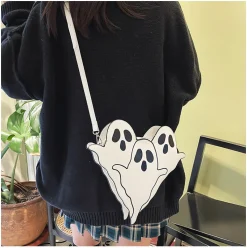 Best Retro Stage Halloween Cartoon Ghost Triangle Bag