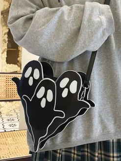 Fashion Retro Stage Halloween Cartoon Ghost Triangle Bag