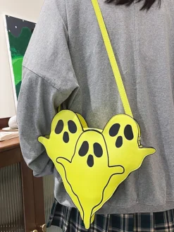Fashion Retro Stage Halloween Cartoon Ghost Triangle Bag