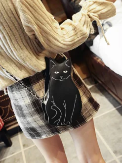 New Retro Stage Halloween Cute Black Cat Bag