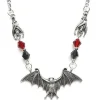 Best Retro Stage Halloween Gothic Bat Crystal Bead Necklace