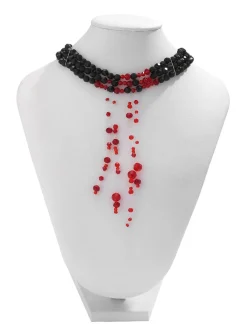 Outlet Retro Stage Halloween Gothic Crystal Blood Drop Necklace