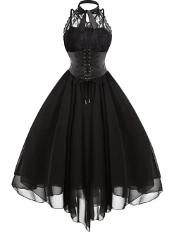 Outlet Retro Stage Halloween Gothic Steampunk Lace Dress
