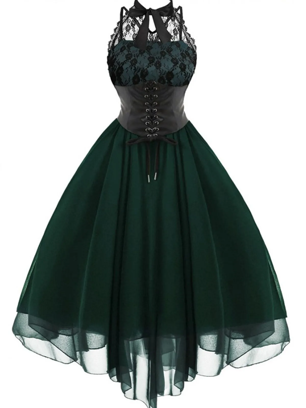 Outlet Retro Stage Halloween Gothic Steampunk Lace Dress