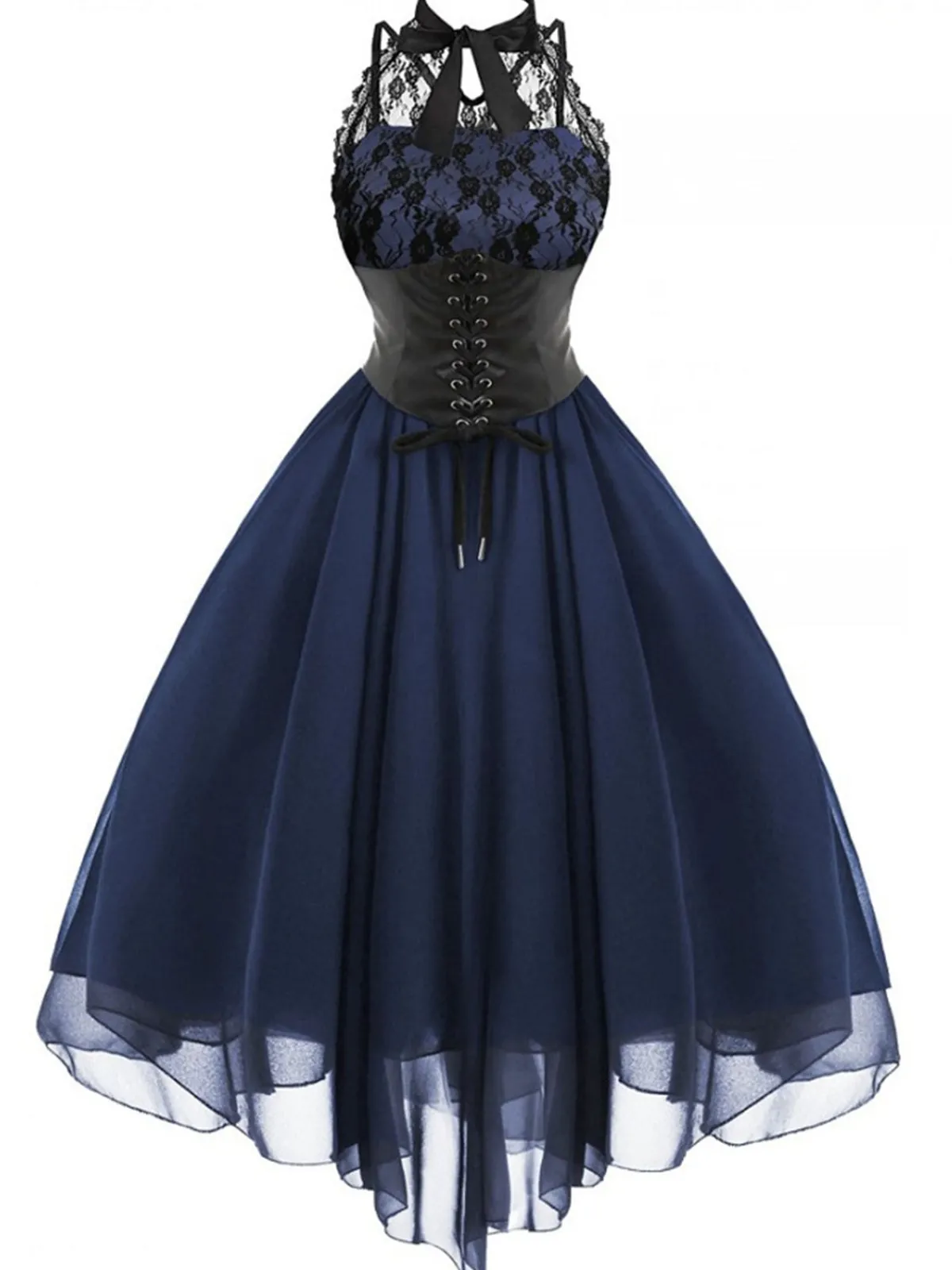 Outlet Retro Stage Halloween Gothic Steampunk Lace Dress