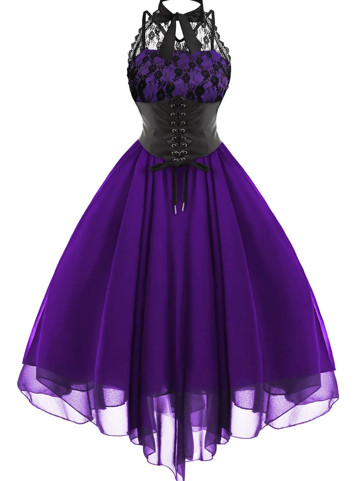 Outlet Retro Stage Halloween Gothic Steampunk Lace Dress