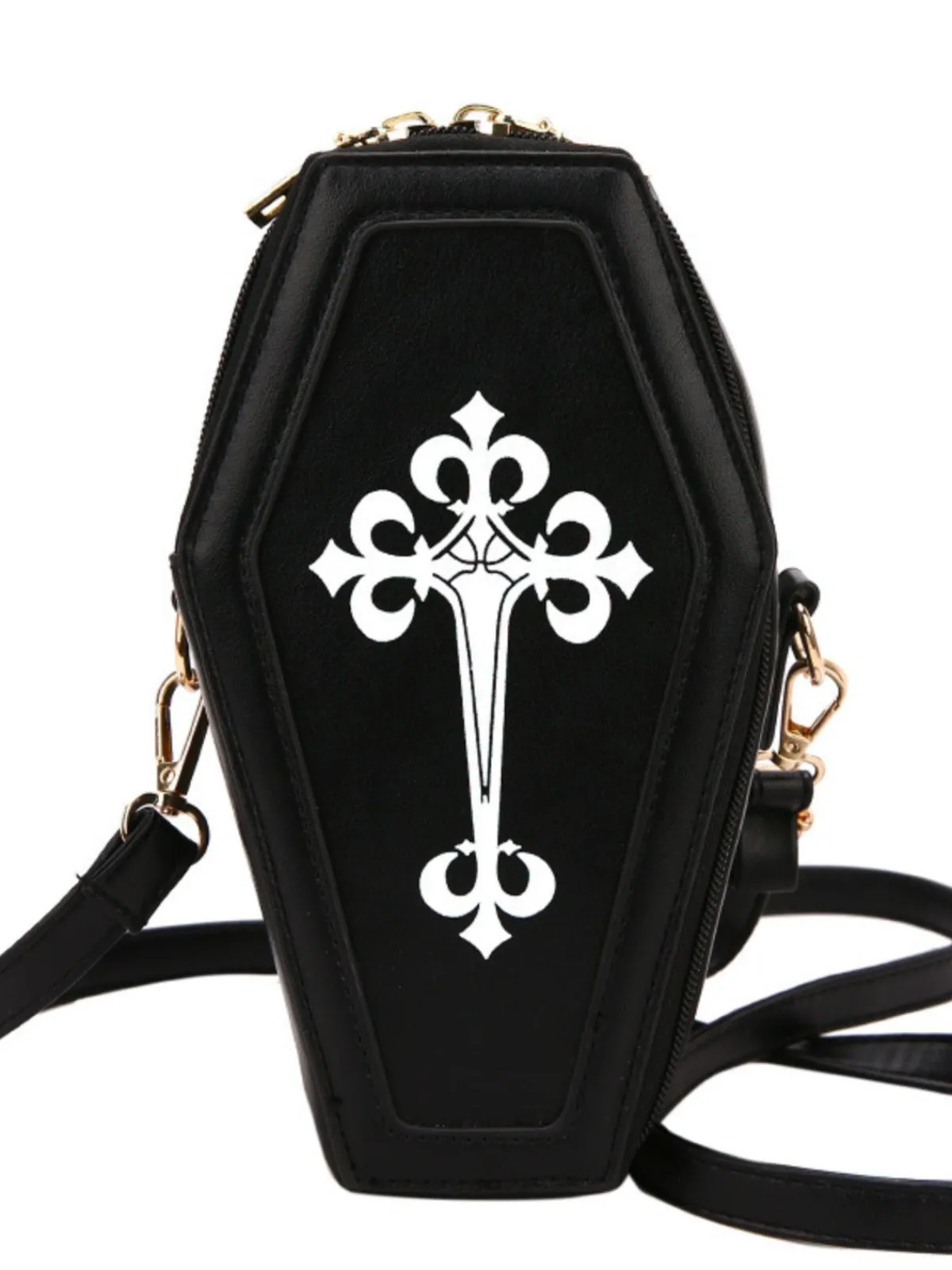 Best Retro Stage Halloween Latin Cross Coffin Bag
