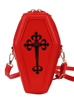 Best Retro Stage Halloween Latin Cross Coffin Bag