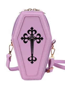 Best Retro Stage Halloween Latin Cross Coffin Bag