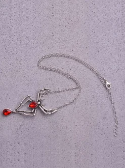Fashion Retro Stage Halloween Spider Alloy Vintage Necklace