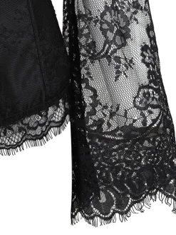 New Retro Stage Halloween Steampunk Lace Patchwork Corset