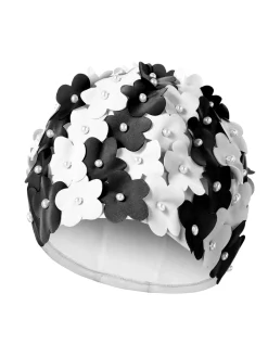 Clearance Retro Stage Hand-made Pearl Three-Dimensional Swimming Cap