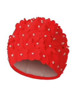 Clearance Retro Stage Hand-made Pearl Three-Dimensional Swimming Cap