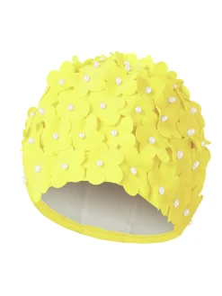 Clearance Retro Stage Hand-made Pearl Three-Dimensional Swimming Cap