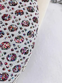 Clearance Retro Stage Heart Rhinestone Chain Evening Handbag