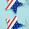 Discount Retro Stage Independence Day Flag Stripe Stars Earrings