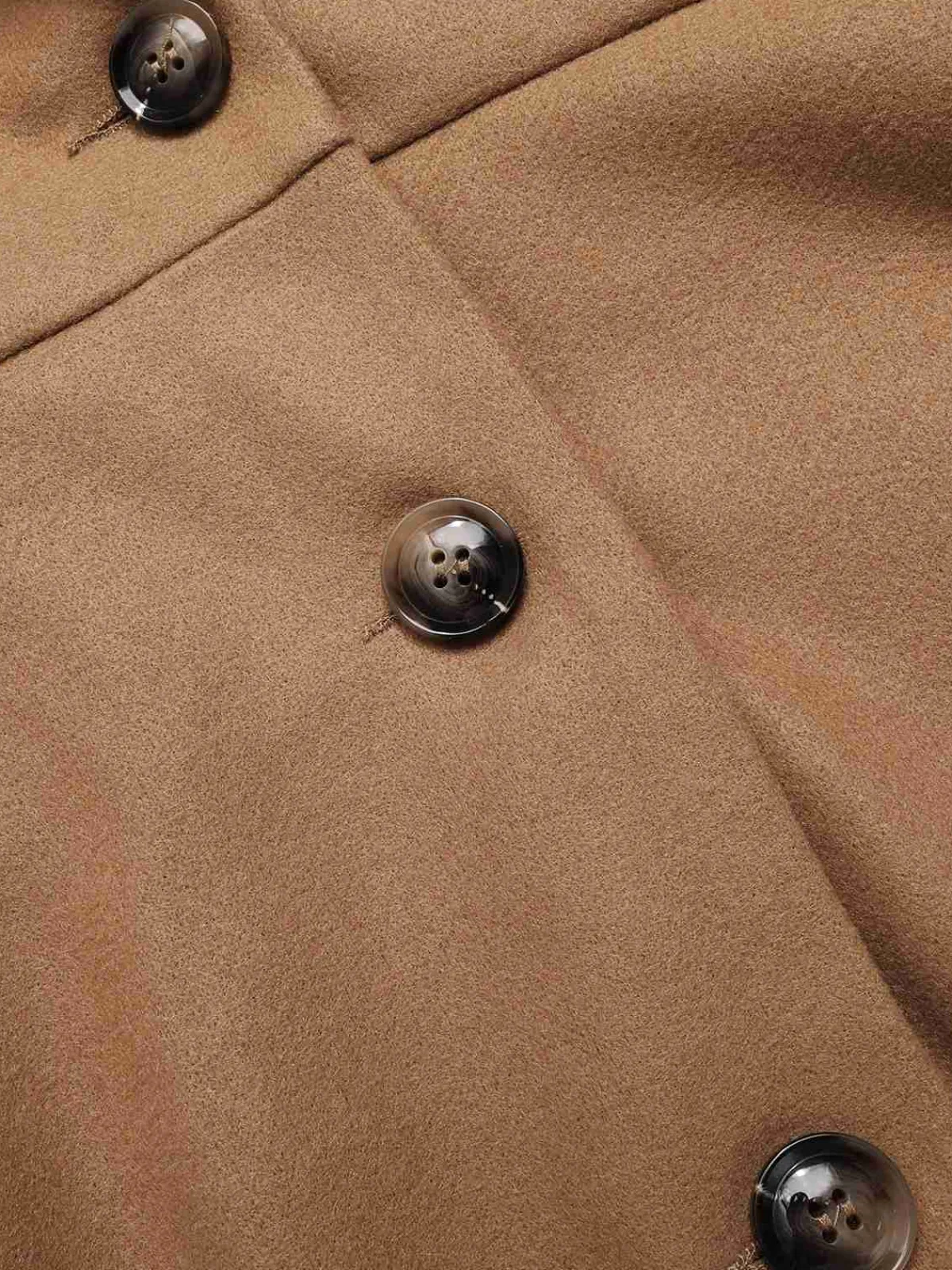 Hot Retro Stage 1950s Faux Fur Collar Button Coat Khaki