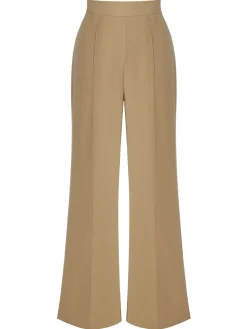 Fashion Retro Stage 1940s High Waist Wide Leg Pants Khaki
