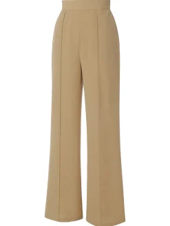 Fashion Retro Stage 1940s High Waist Wide Leg Pants Khaki