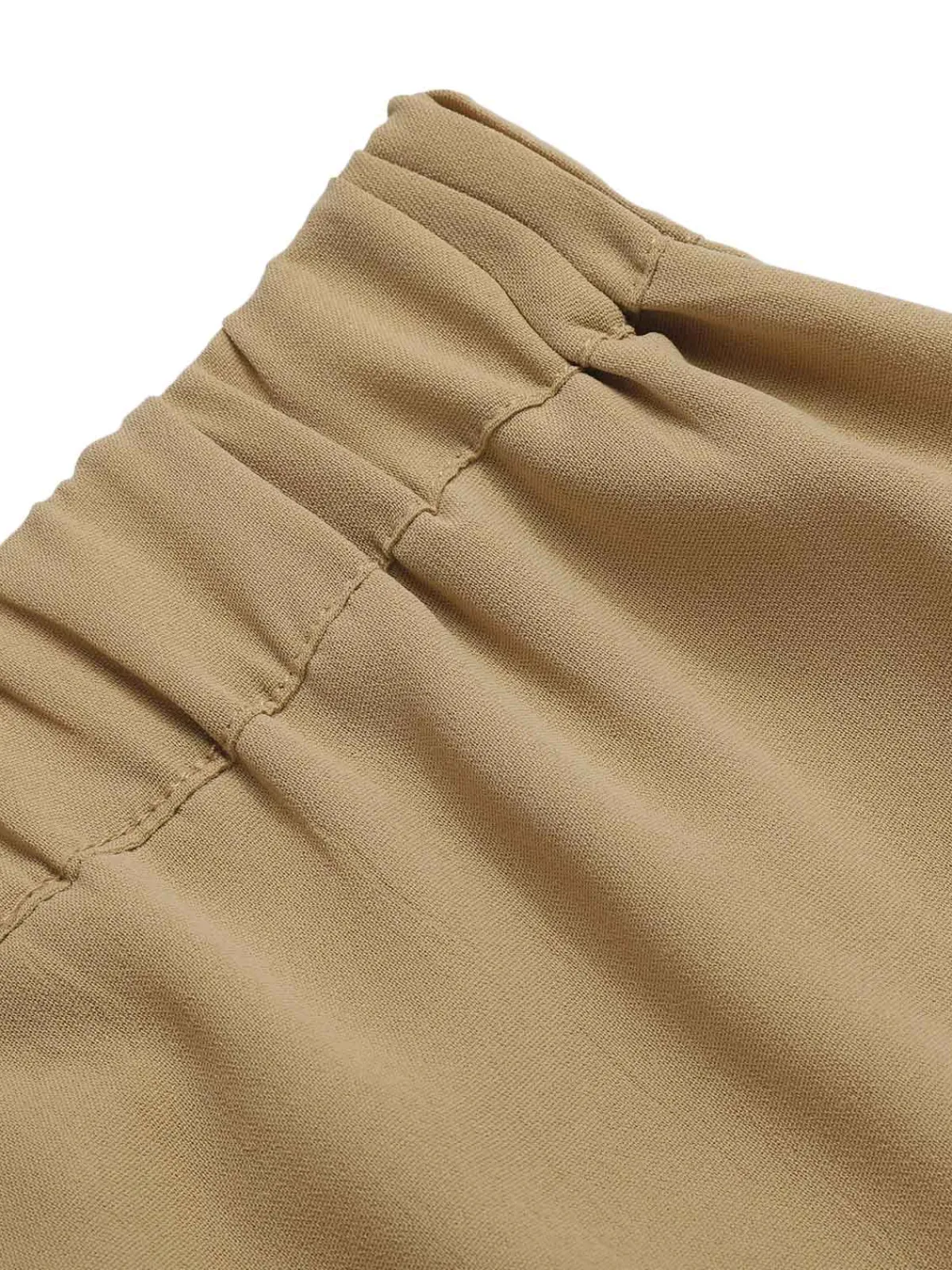 Fashion Retro Stage 1940s High Waist Wide Leg Pants Khaki