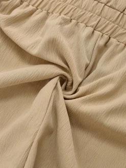 Clearance Retro Stage 1930s V-Neck Pocket Solid Romper Khaki