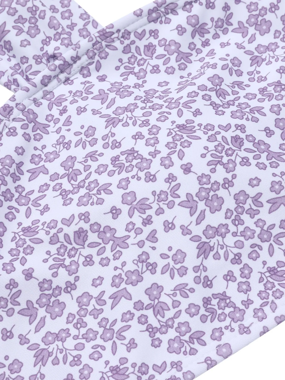 Fashion Retro Stage 1950s Floral Wide Strap Swimsuit Lavender