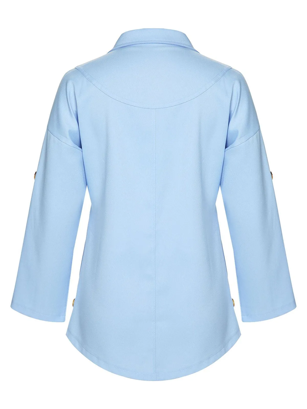 Clearance Retro Stage 1950s Irregular Suit Collar Jacket Light Blue
